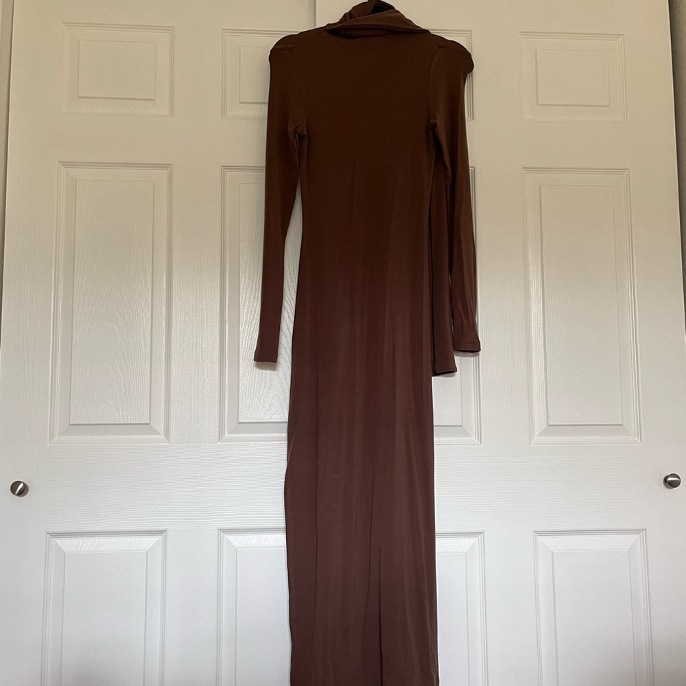 commense Elegant Brown Maxi Dress Size S NWT